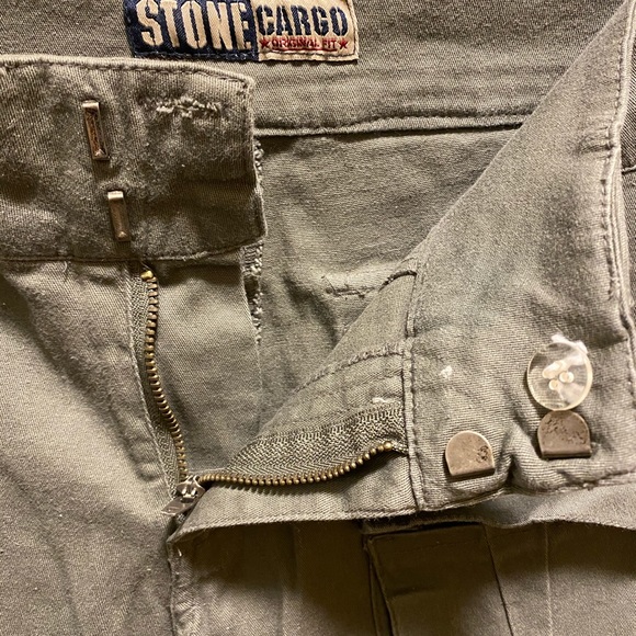 ✨BRAND NEW✨ KHAKI FLARED CARGO PANTS EARLY 2000's - Picture 9 of 10